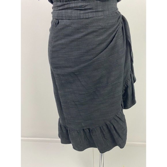 Decjuba Size 10 Women's Semi Wrap Dress Flutter Sleeve Hem - Picture 3 of 12